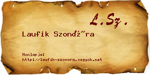 Laufik Szonóra névjegykártya
